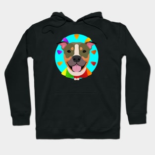 American Pit Bull Terrier Happy Dog AmStaff Sticker Artwork Hoodie